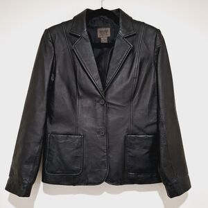 💟John Paul Richard>>>Petite Leather jacket blazer *SIZE 10